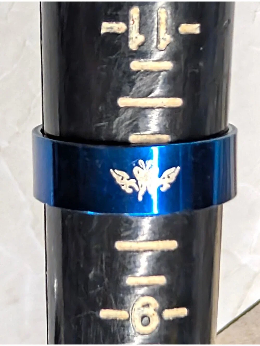 New Stainless Steel Blue Floral Engraved Stainless Steel Band Ring Plus Size 10